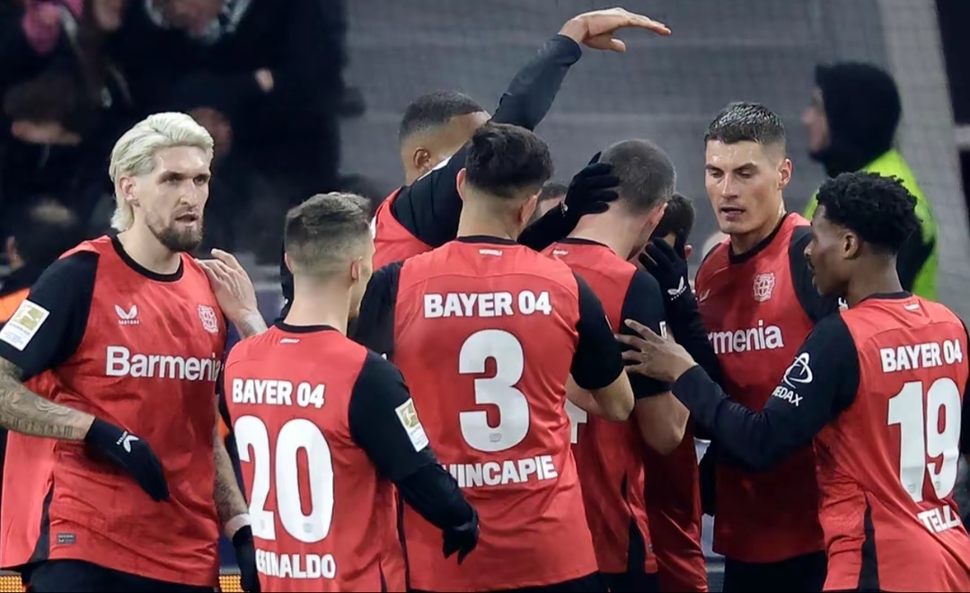 勒沃库森客场硬仗战平门兴格拉德巴赫，双方众星云集战绩互有千秋